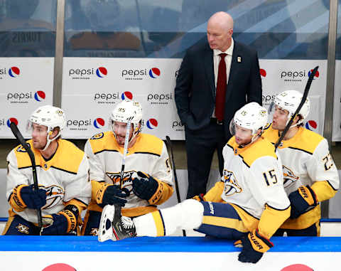 Head coach John Hynes of the Nashville Predators (Photo by Jeff Vinnick/Getty Images)