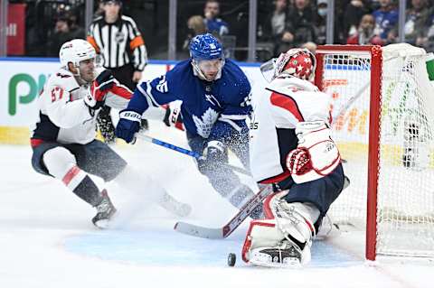 Ilya Samsonov, Trevor van Riemsdyk, Washington Capitals Mandatory Credit: Dan Hamilton-USA TODAY Sports