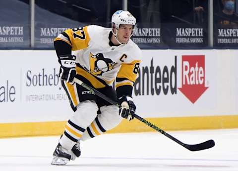 Sidney Crosby #87 of the Pittsburgh Penguins. (Photo by Bruce Bennett/Getty Images)