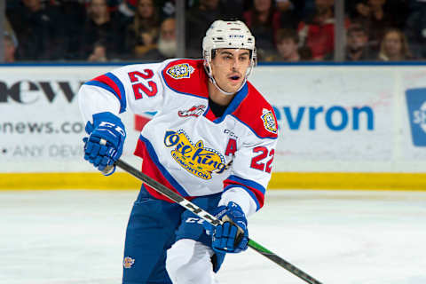 Matthew Robertson #22 of the Edmonton Oil Kings