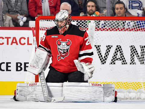 Mackenzie Blackwood #29 of the Binghamton Devils (Photo by Minas Panagiotakis/Getty Images)