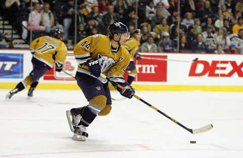 Kimmo Timonen #44 of the Nashville Predators . (Photo by Andy Lyons/Getty Images)