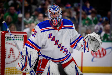 New York Rangers goaltender Igor Shesterkin (Mandatory Credit: Jerome Miron-USA TODAY Sports)