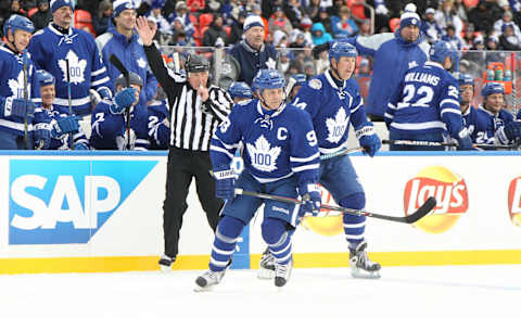 Doug Gilmour #93 of the Toronto Maple Leafs Alumni  (Photo by Claus Andersen/Getty Images)