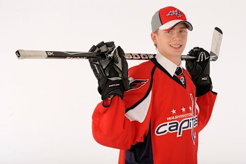 LOS ANGELES, CA – JUNE 25: Evgeny Kuznetsov, drafted 26th overall by the Washington Capitals, poses during the 2010 NHL Entry Draft at Staples Center on June 25, 2010 in Los Angeles, California. (Photo by Noah Graham/NHLI via Getty Images)