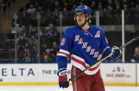 Marc Staal #18 of the New York Rangers . (Photo by Sarah Stier/Getty Images)