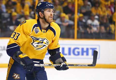 Nashville Predators center Colin Wilson (33). Mandatory Credit: Aaron Doster-USA TODAY Sports