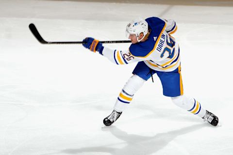 Rasmus Dahlin #26 of the Buffalo Sabres. (Photo by Bruce Bennett/Getty Images)