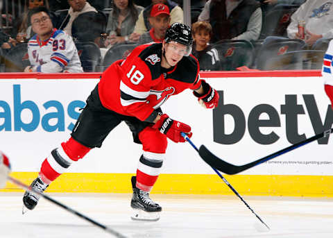 Ondrej Palat #18 of the New Jersey Devils (Photo by Bruce Bennett/Getty Images)