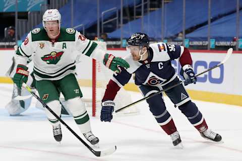 Gabriel Landeskog #92 of the Colorado Avalanche. (Photo by Matthew Stockman/Getty Images)