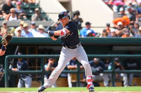 LAKELAND, FL – MARCH 01: Austin Riley #83 of the Atlanta Braves bats during the Spring Training game against the Detroit Tigers at Publix Field at Joker Marchant Stadium on March 1, 2018 in Lakeland, Florida. The Braves defeated the Tigers 5-2. (Photo by Mark Cunningham/MLB Photos via Getty Images)