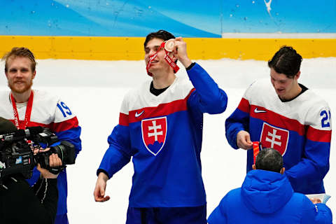 Team Slovakia forward Juraj Slafkovsky (20): George Walker IV-USA TODAY Sports