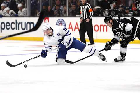 LOS ANGELES, CALIFORNIA – MARCH 05: Mitchell Marner #16 of the Toronto Maple Leafs. (Photo by Katelyn Mulcahy/Getty Images)