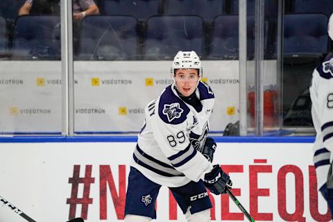 Dmitry Zavgorodniy #89 of the Rimouski Oceanic (Photo by Mathieu Belanger/Getty Images)