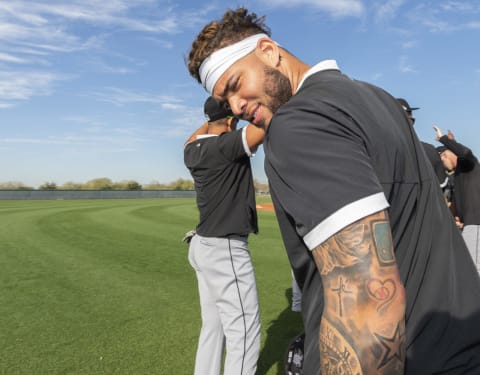 White Sox infielder Yoan Moncada. (Photo by Ron Vesely/Getty Images)