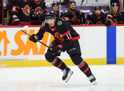 Drake Batherson #19 of the Ottawa Senators (Photo by Matt Zambonin/Freestyle Photography/Getty Images)