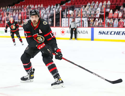 Nick Paul #13 of the Ottawa Senators (Photo by Chris Tanouye/Getty Images)