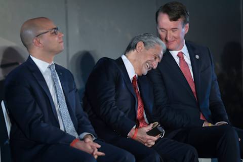 Ted Leonsis, Washington Capitals, Glenn Youngkin (Photo by Win McNamee/Getty Images)