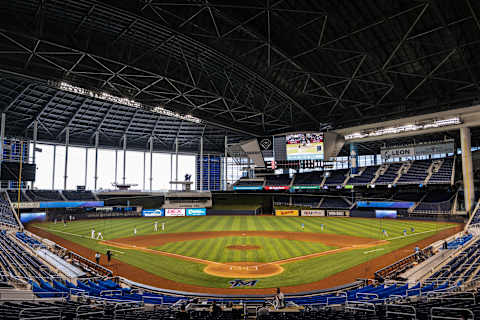 A general view of the home of the Miami Marlins, Marlins Park.(Photo by Mark Brown/Getty Images)