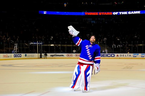 Henrik Lundqvist #30 of the New York Rangers (Photo by Alex Goodlett/Getty Images)