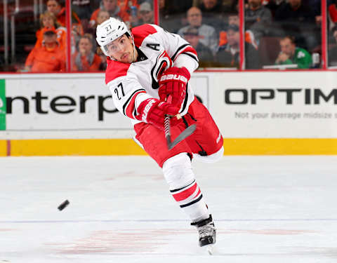 PHILADELPHIA, PA – NOVEMBER 23: Justin Faulk