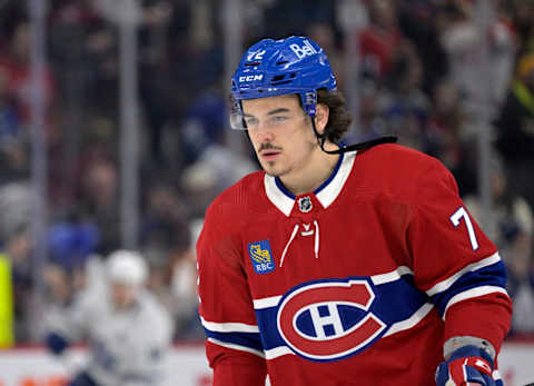 Jan 21, 2023; Montreal, Quebec, CAN; Montreal Canadiens Arber Xhekaj. Mandatory Credit: Eric Bolte-USA TODAY Sports