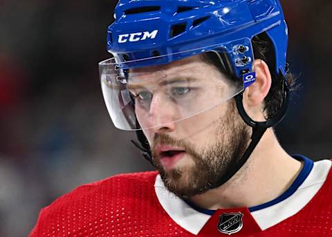 MONTREAL, CANADA – OCTOBER 24: Josh Anderson #17 of the Montreal Canadiens skates during the second period against the New Jersey Devils at the Bell Centre on October 24, 2023 in Montreal, Quebec, Canada. The New Jersey Devils defeated the Montreal Canadiens 5-2. (Photo by Minas Panagiotakis/Getty Images)