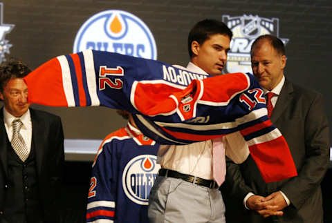 June 22, 2012; Pittsburgh, PA, USA; Nail Yakupov Mandatory Credit: Charles LeClaire-USA TODAY Sports