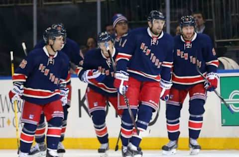 Feb 4, 2015; New York, NY, USA; New York Rangers left wing 