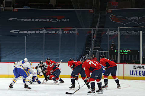 Washington Capitals play against the Buffalo Sabres (Photo by Patrick Smith/Getty Images)