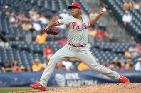 Although reports indicate a battle between Velasquez and Pivetta for the bottom rung, lefty Suarez could be a surprise candidate. Photo by Justin Berl/Getty Images.