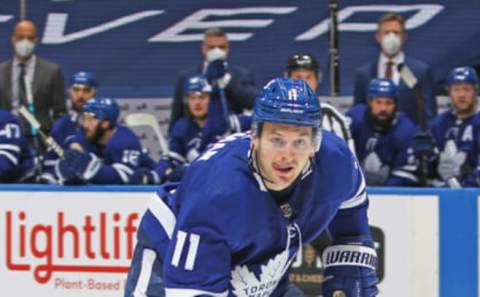 TORONTO, ON – MAY 22: Zach Hyman #11 of the Toronto Maple Leafs  (Photo by Claus Andersen/Getty Images)