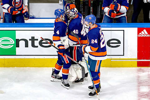 Semyon Varlamov #40 of the New York Islanders (Photo by Bruce Bennett/Getty Images)