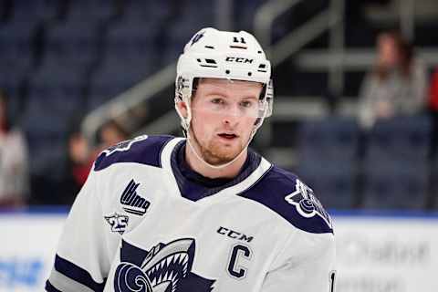 QUEBEC CITY, QC – OCTOBER 18: Alexis Lafreniere #11 of the Rimouski Oceanic skates prior to his QMJHL hockey game at the Videotron Center on October 18, 2019 in Quebec City, Quebec, Canada. (Photo by Mathieu Belanger/Getty Images)