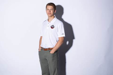 BUFFALO, NY – MAY 29: Matthew Boldy poses for a portrait at the 2019 NHL Scouting Combine on May 29, 2019 at the HarborCenter in Buffalo, New York. (Photo by Chase Agnello-Dean/NHLI via Getty Images)