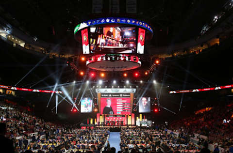 VANCOUVER, BC – JUNE 21: Lassi Thomson is selected nineteenth overall by the Ottawa Senators during Round One of the 2019 NHL Draft at Rogers Arena on June 21, 2019 in Vancouver, Canada. (Photo by Devin Manky/Icon Sportswire via Getty Images)