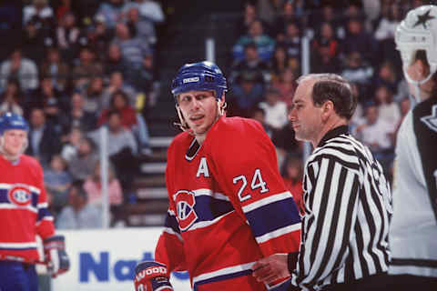 7 Feb 1996: Lyle Odelein#24 of the Montreal Canadiens. Mandatory Credit: Joe