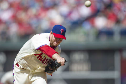 Halladay was the head of the Phillies four aces. Photo by Rob Tringali/SportsChrome/Getty Images.