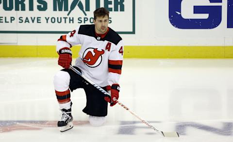 New Jersey Devils left wing Miles Wood (44): (Charles LeClaire-USA TODAY Sports)