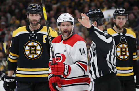 MAY 12: Justin Williams #14 of the Carolina Hurricanes (Photo by Bruce Bennett/Getty Images)