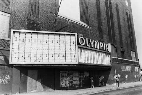 The derelict Olympia Stadium on Grand River Avenue in Detroit, Michigan, USA, . (Photo by Barbara Alper/Getty Images)