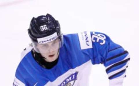 VANCOUVER , BC – JANUARY 4: Anttoni Honka #36 of Finland skates against Switzerland during a semi-final game at the IIHF World Junior Championships at Rogers Arena on January 4, 2019 in Vancouver, British Columbia, Canada. (Photo by Kevin Light/Getty Images) “n”n”n”n