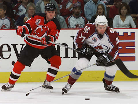 Chris Drury #37 of the Colorado Avalanche (Mandatory Credit: Brian Bahr/ALLSPORT)