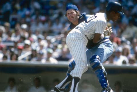 Ernie Whitt, Toronto Blue Jays (Photo by Focus on Sport/Getty Images)