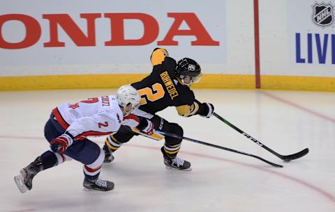 Pittsburgh Penguins defenseman Chad Ruhwedel (2). Mandatory Credit: Charles LeClaire-USA TODAY Sports