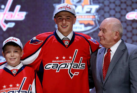 PHILADELPHIA, PA – JUNE 27: Jakub Vrana is selected thirteenth overall by the Washington Capitals in the first round of the 2014 NHL Draft at the Wells Fargo Center on June 27, 2014 in Philadelphia, Pennsylvania. (Photo by Bruce Bennett/Getty Images)