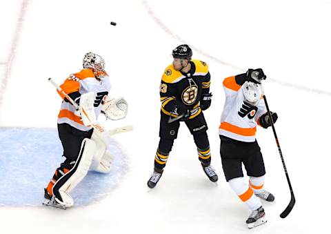 Carter Hart #79 of the Philadelphia Flyers. (Photo by Andre Ringuette/Freestyle Photo/Getty Images)