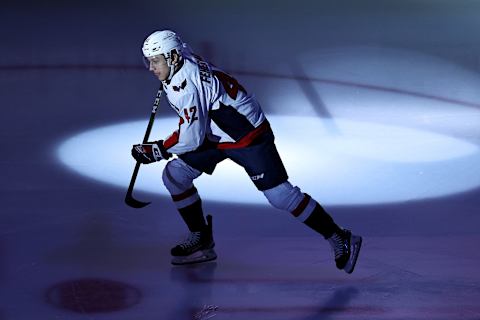 Martin Fehervary #42 of the Washington Capitals. (Photo by Elsa/Getty Images)