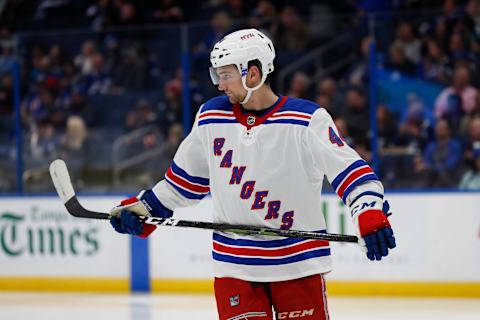 New York Rangers defenseman Neal Pionk. (Photo by Mark LoMoglio/Icon Sportswire via Getty Images)