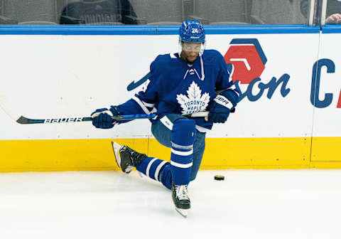 May 4, 2022; Toronto, Ontario, CAN; Toronto Maple Leafs right wing Wayne Simmonds (24) s  Mandatory Credit: Nick Turchiaro-USA TODAY Sports